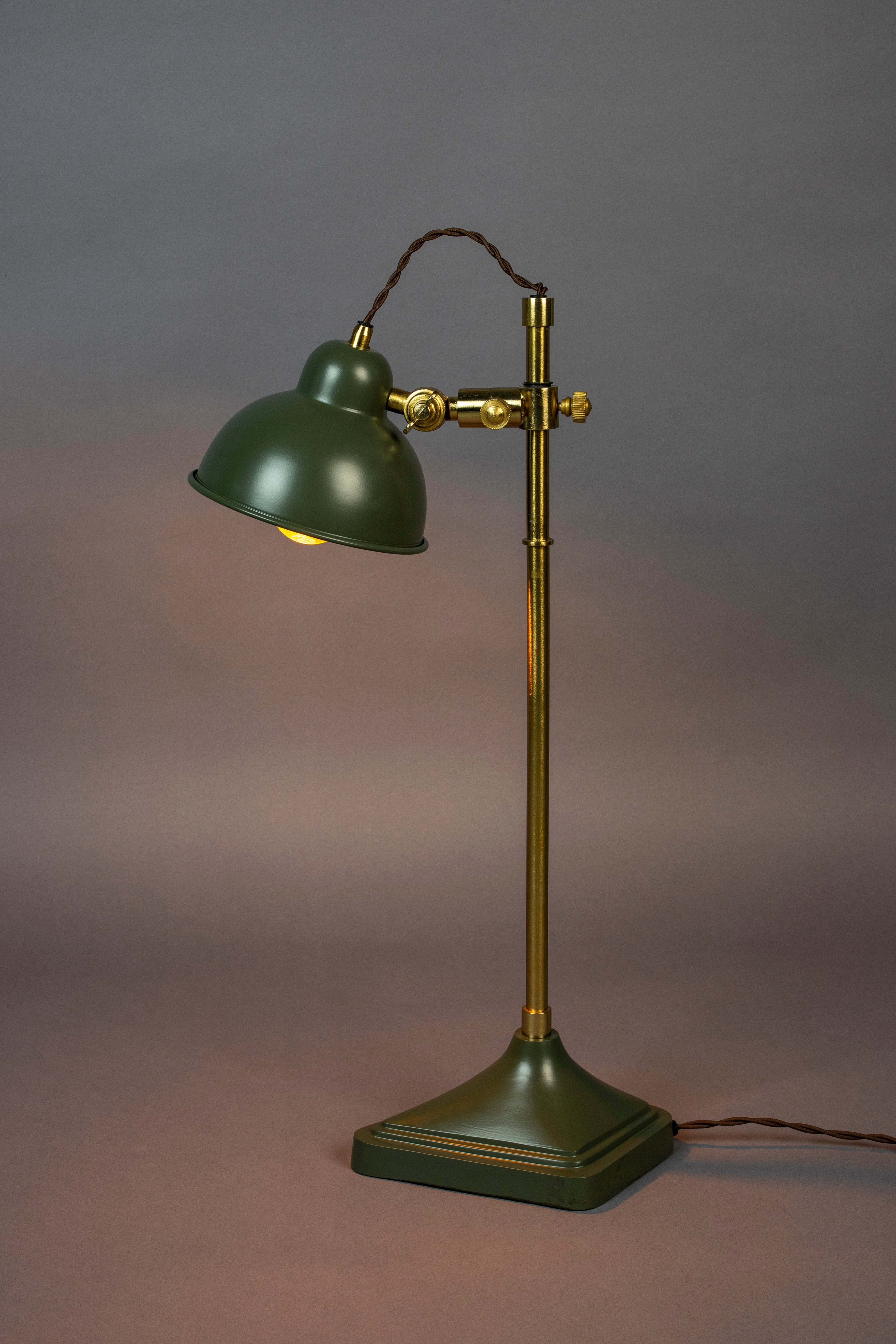 Dutchbone Todd Green & Brass Table Lamp